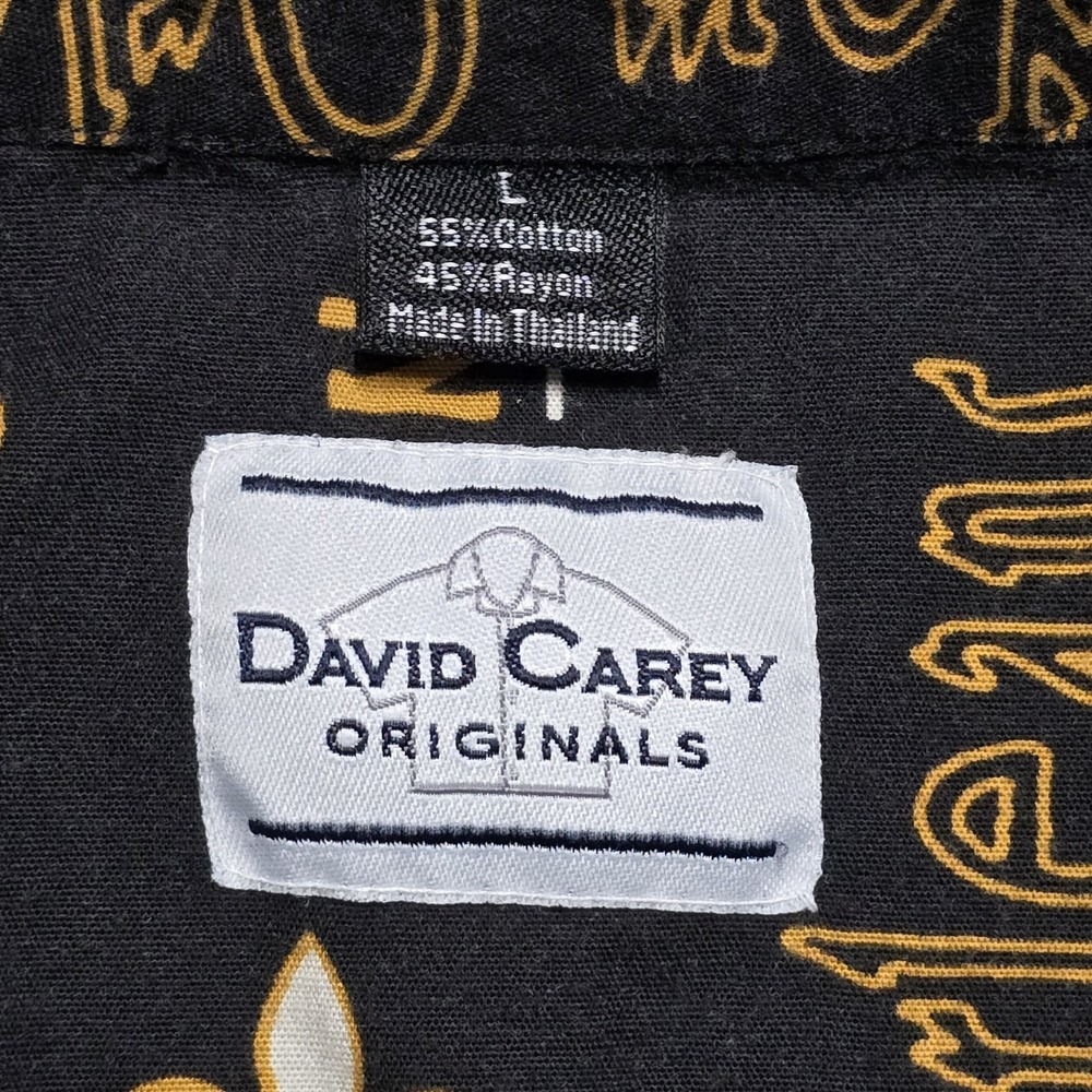 David Carey Originals Mens Shirt New Orleans Saints size XL Black Button Up - Picture 4 of 12